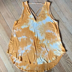 Olivia Sky Sleeveless High Low Tie-Dye Shirt